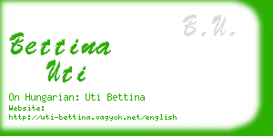 bettina uti business card